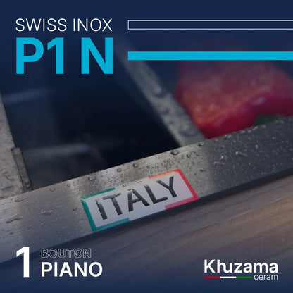 Evier P1 Noir "75/46cm" - Swiss INOX 🇮🇹