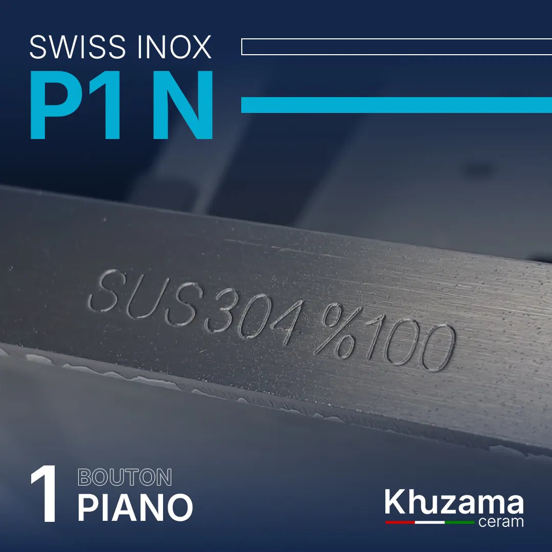 Evier P1 Noir "75/46cm" - Swiss INOX 🇮🇹