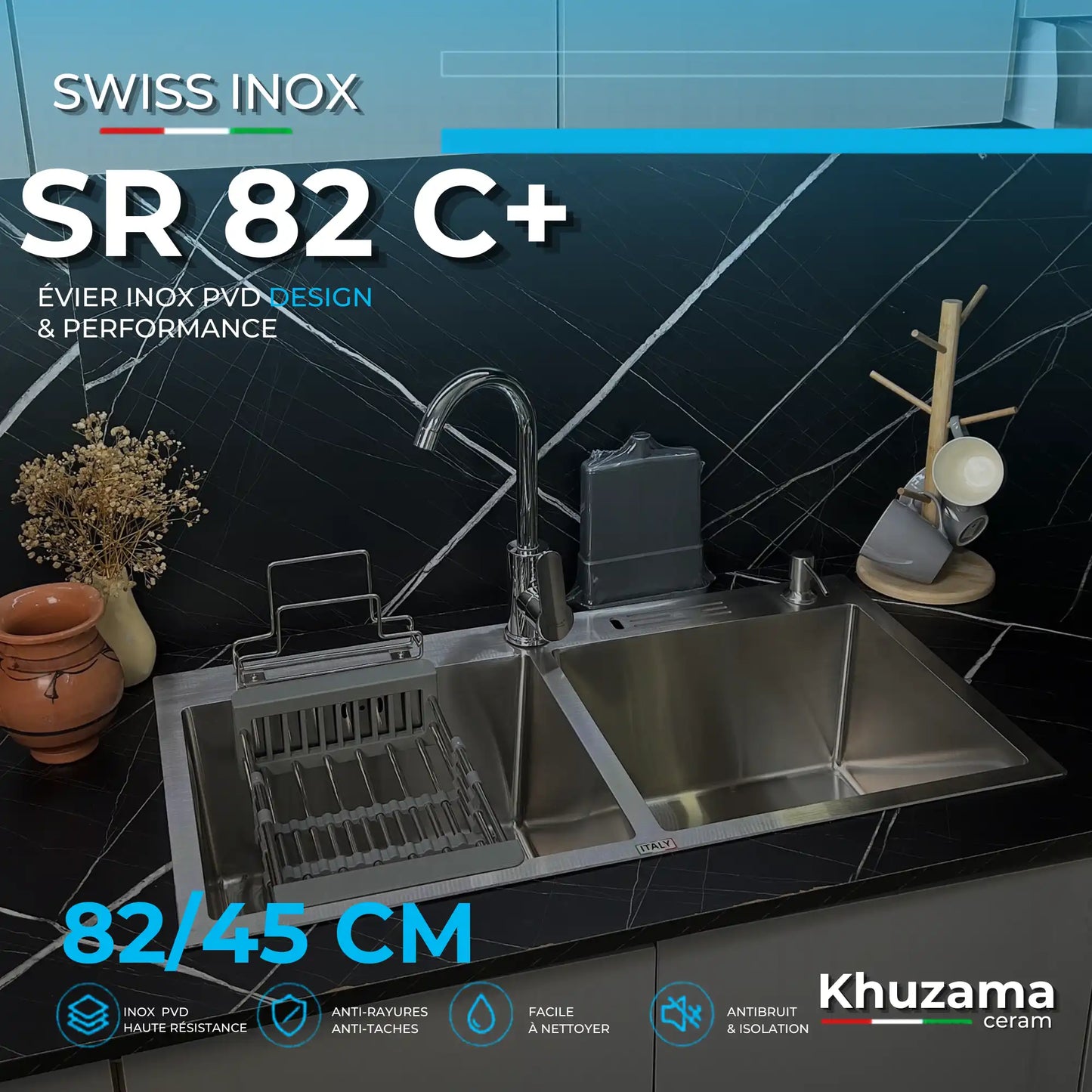 Evier Suiss Inox SR82C+